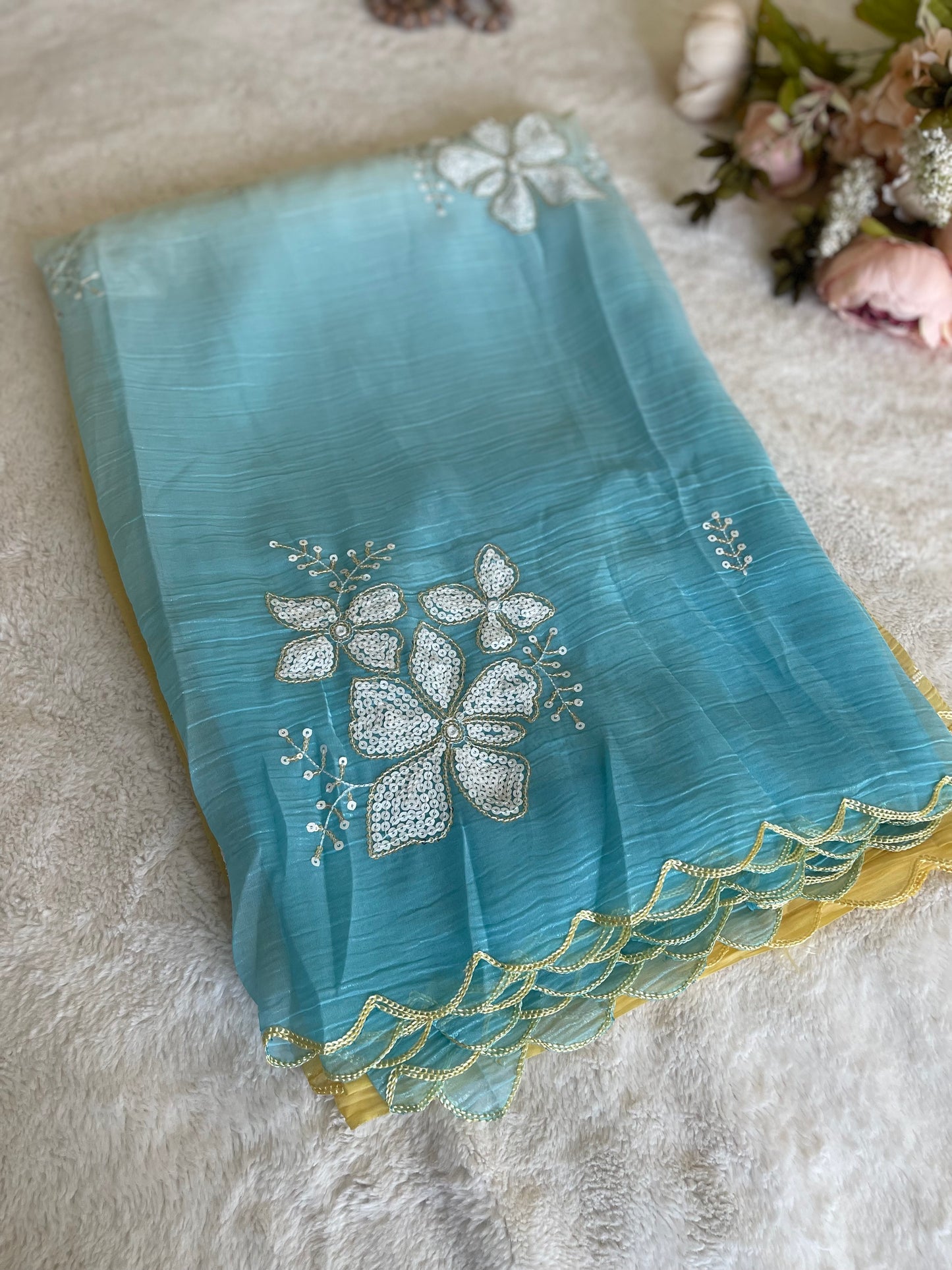 Crunchy Crush Designer Saree