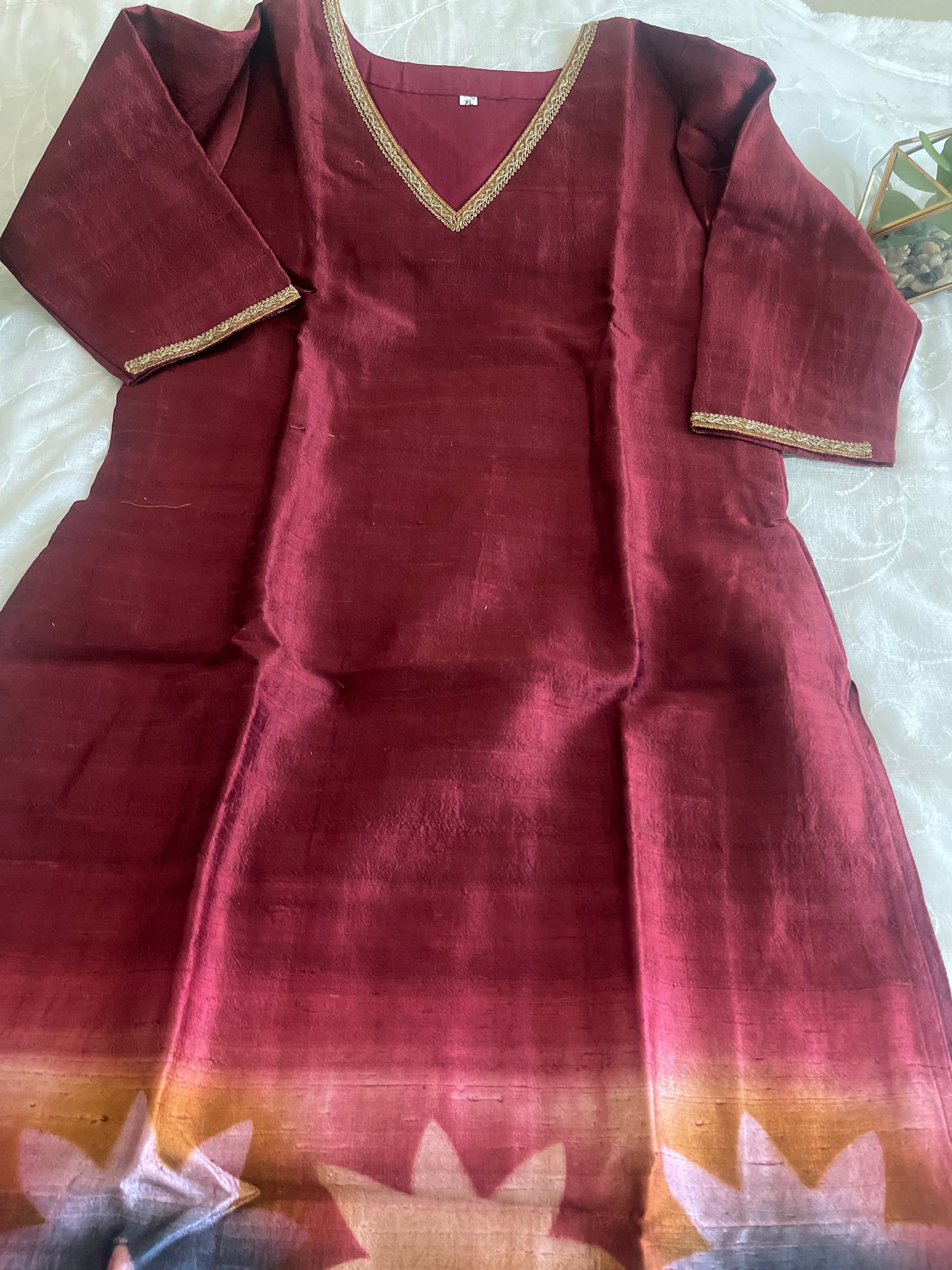 Rose Silk A-line Salwar Set