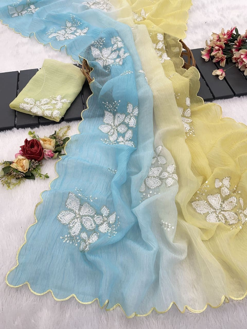 Crunchy Crush Designer Saree