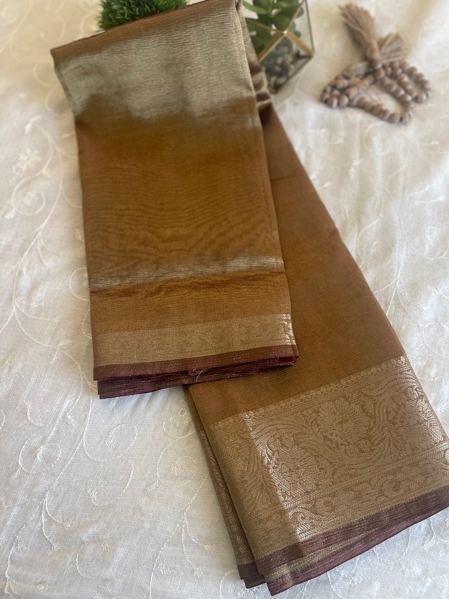 Saree- Soft Crushed Tissue Silk