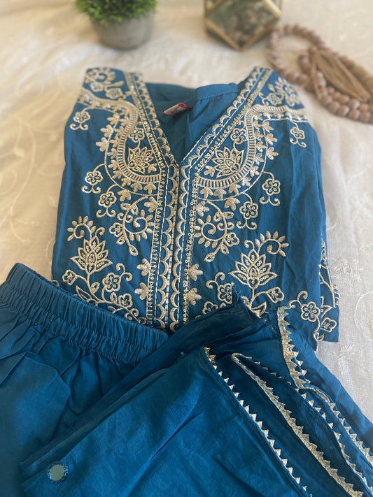 Kurti- Cotton 3 Piece Set