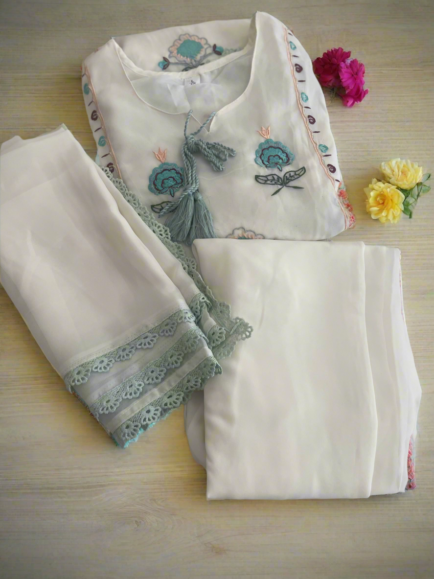 Georgette Kurti Set