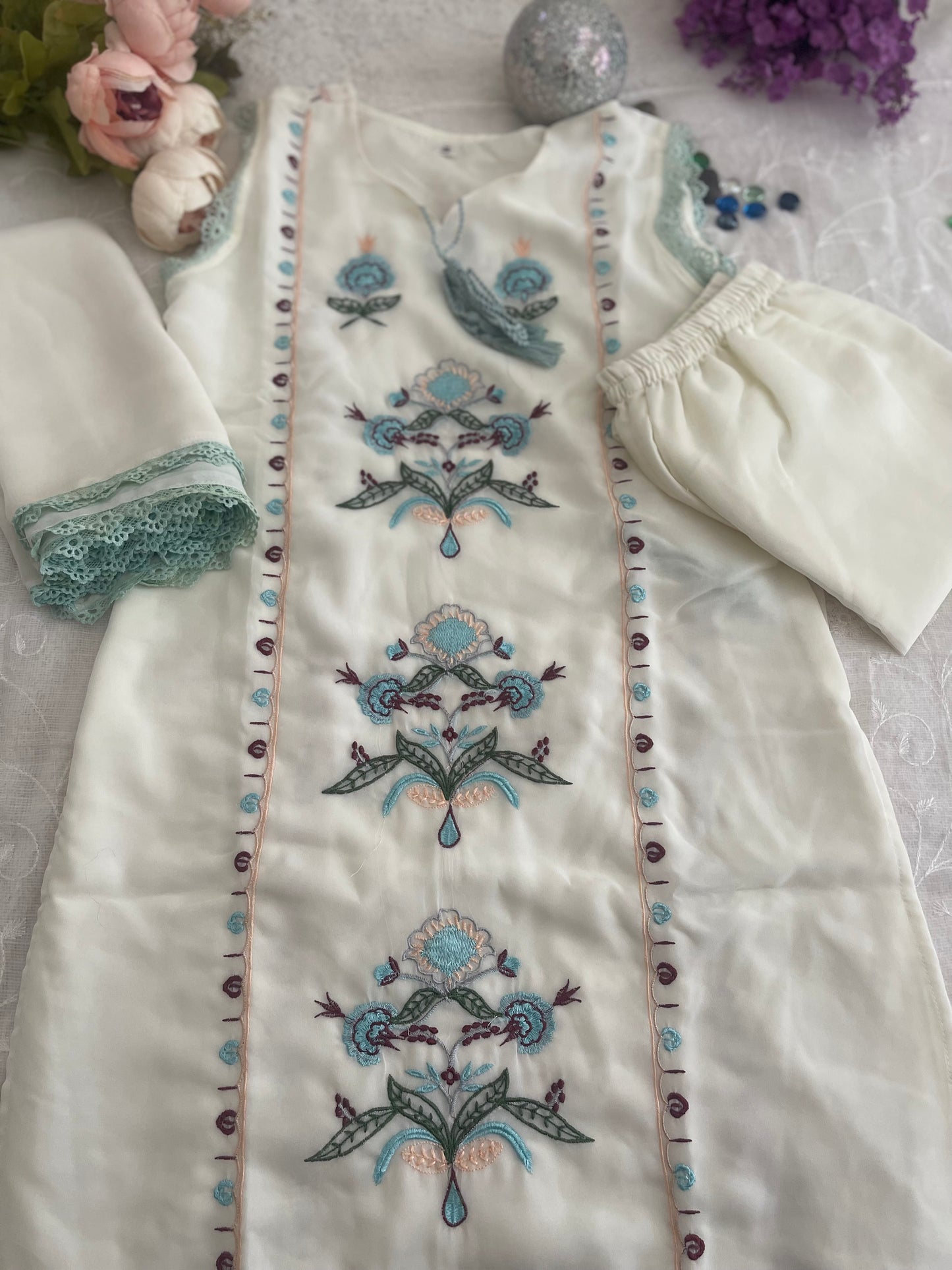 Georgette Kurti Set