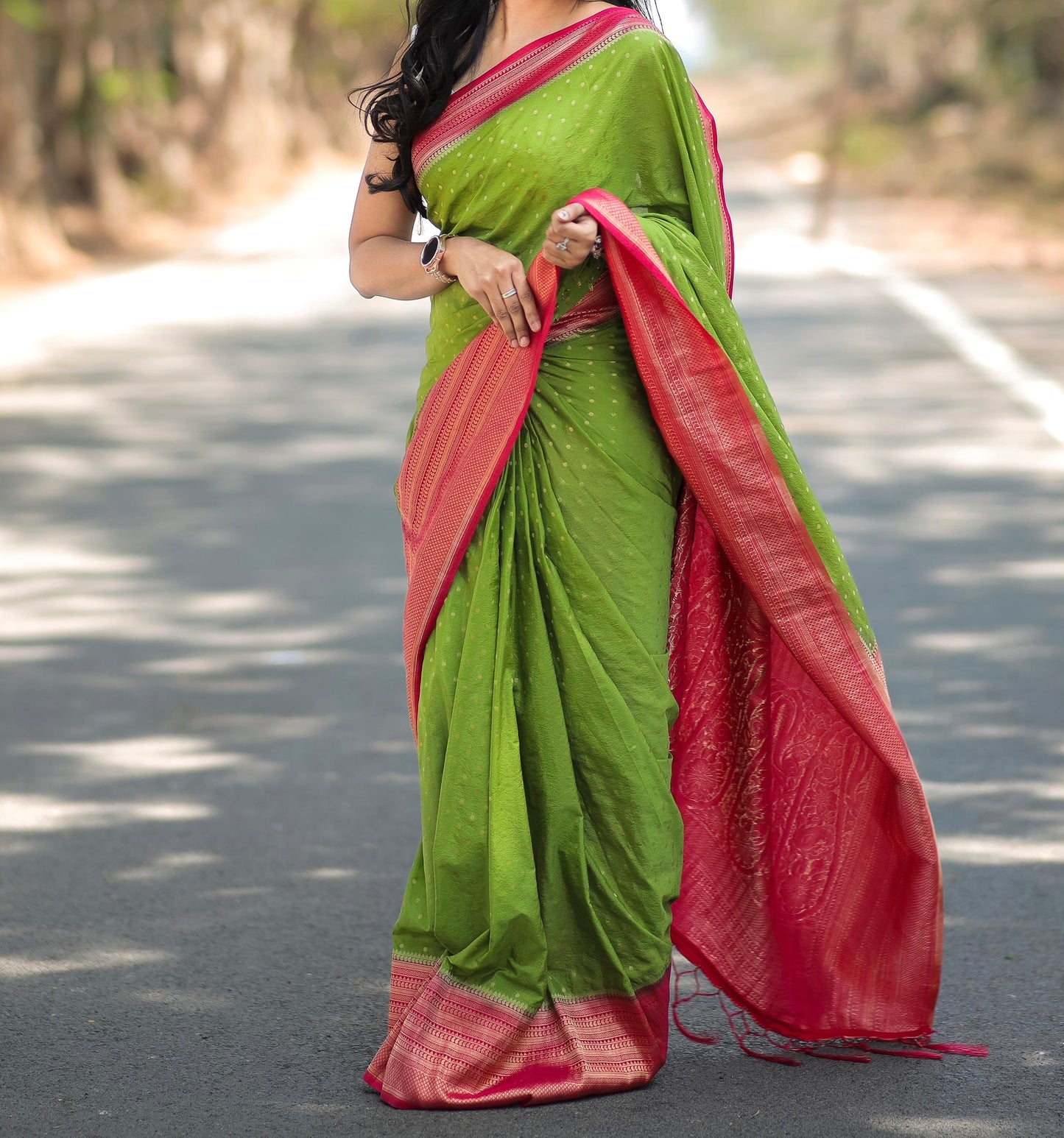 Georgette Silk Saree