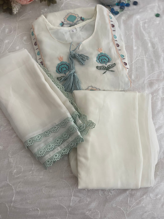 Georgette Kurti Set