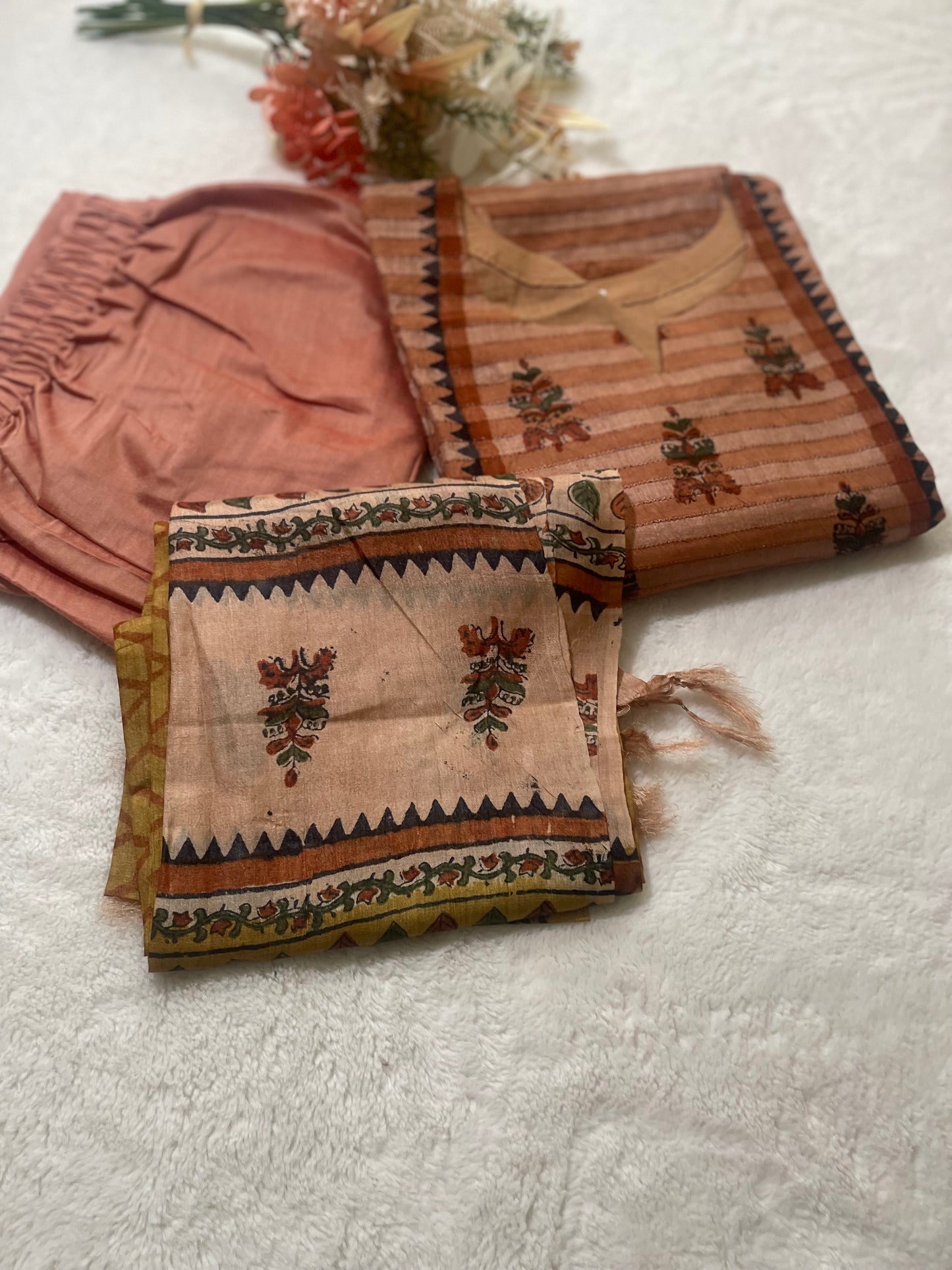 Tussar silk-Salwar Suit