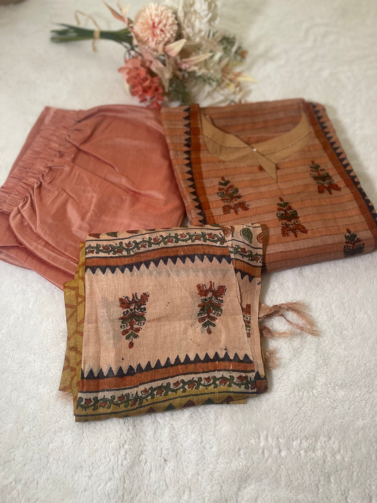 Tussar silk-Salwar Suit
