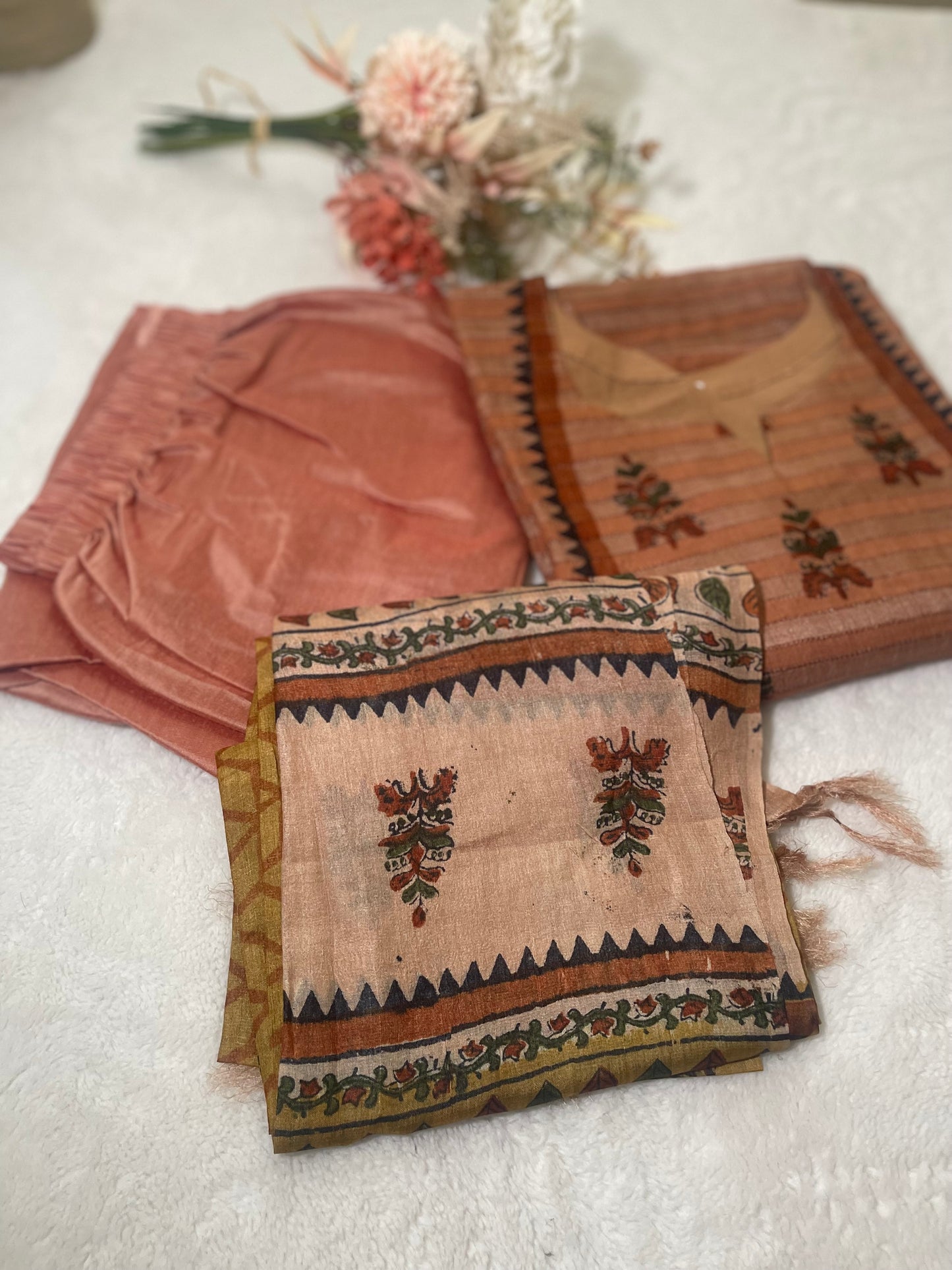 Tussar silk-Salwar Suit