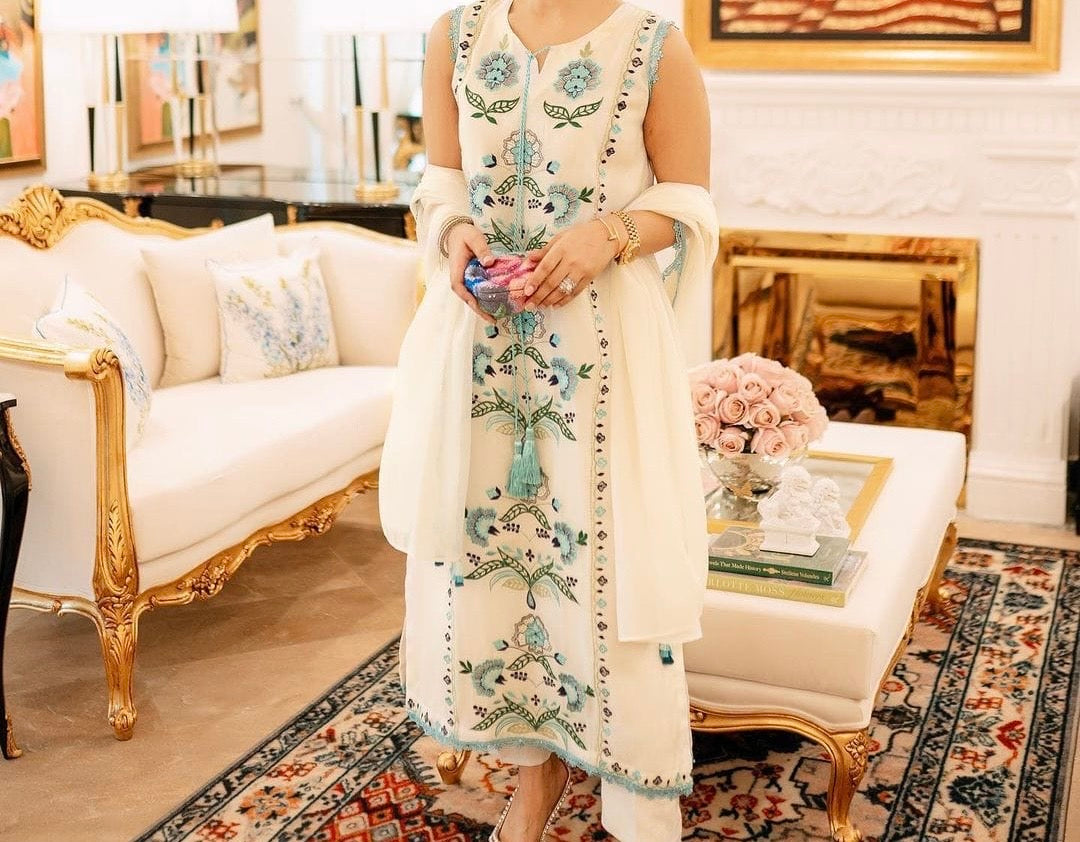 Georgette Kurti Set