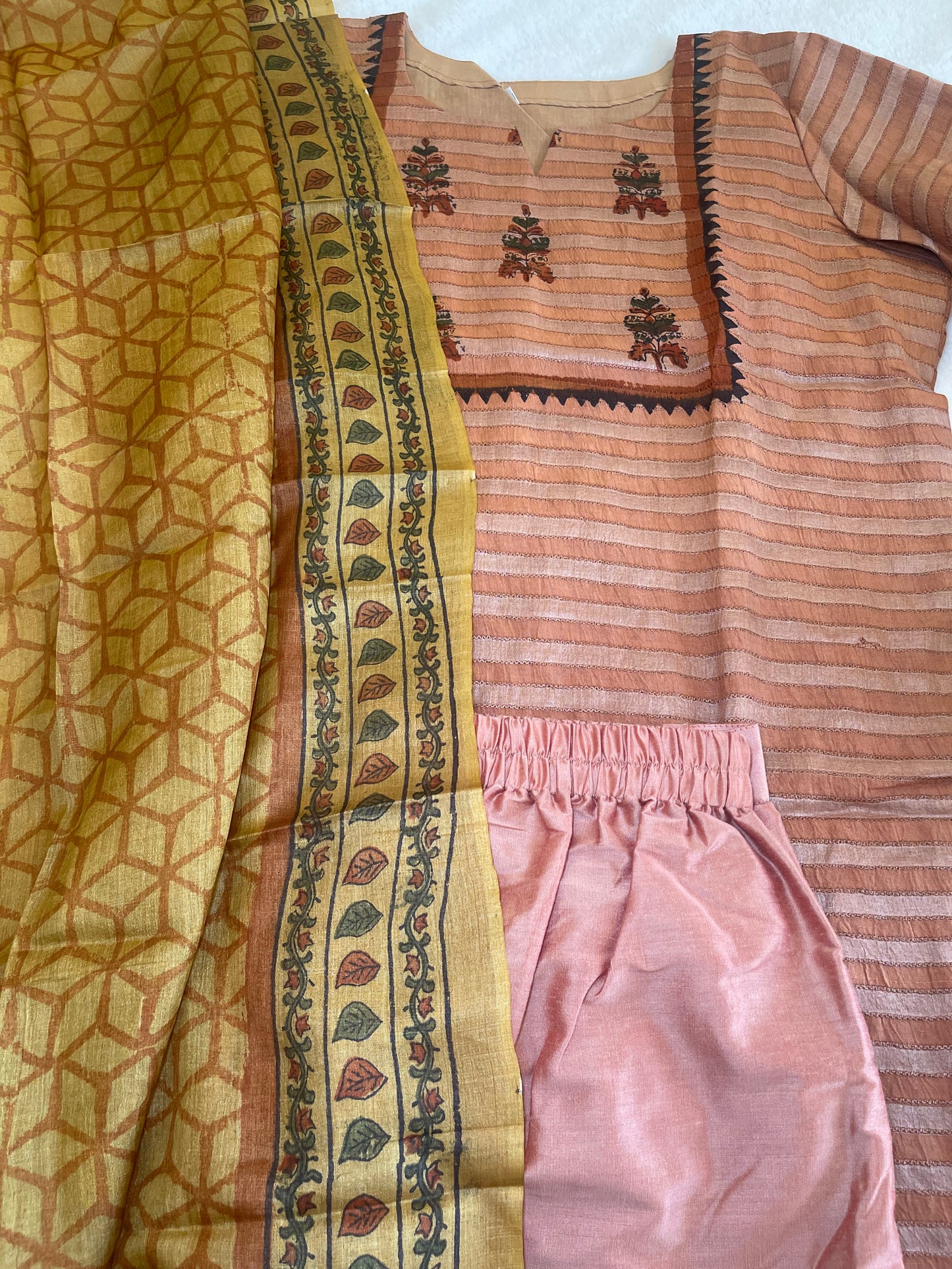 Tussar silk-Salwar Suit