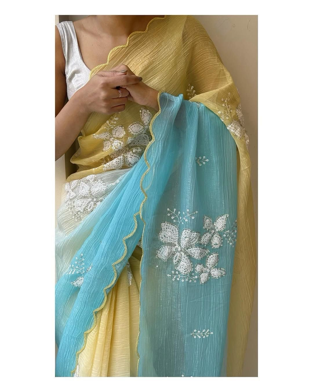 Crunchy Crush Designer Saree