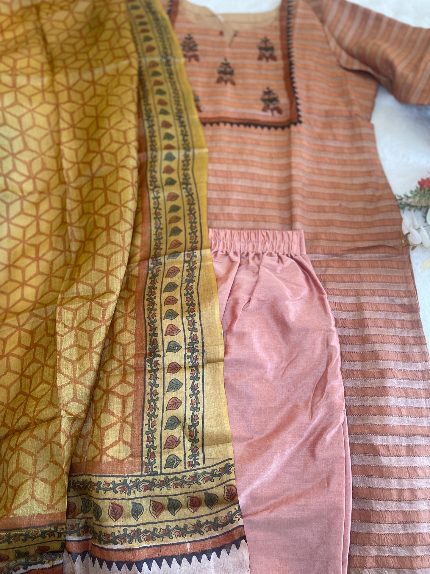 Tussar silk-Salwar Suit