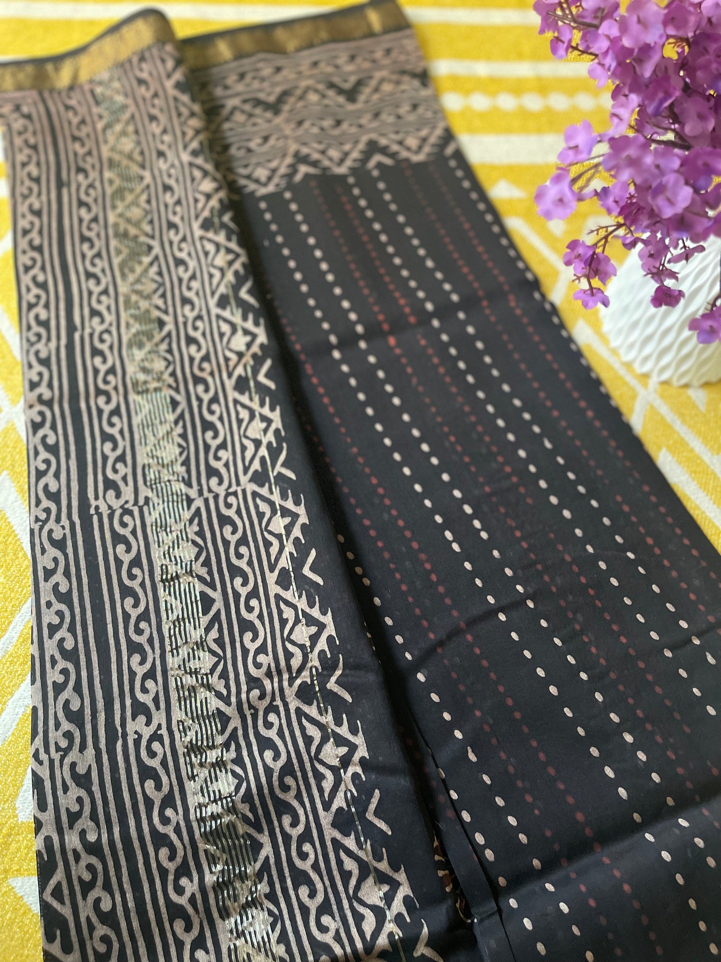 Maheshwari Silk Cotton Saree With Running Blouse Material